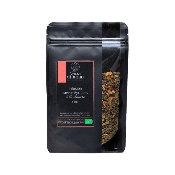 Infusion CBD bio agrumes au chanvre pour une fraîcheur citronnée