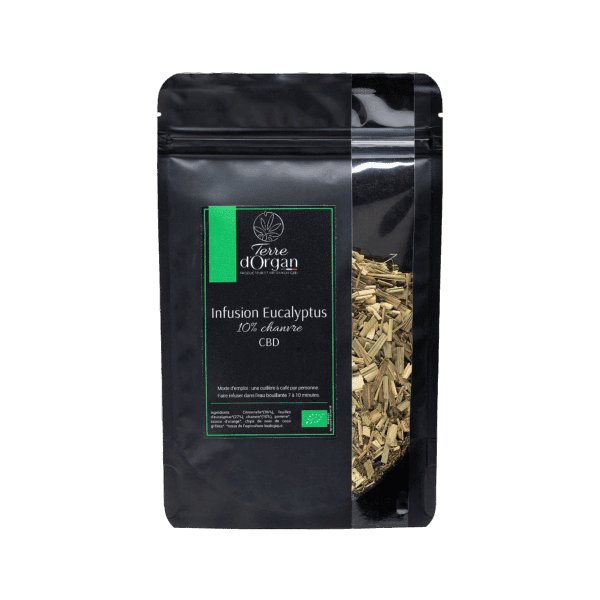 Infusion CBD bio eucalyptus au chanvre pour un souffle végétal apaisant