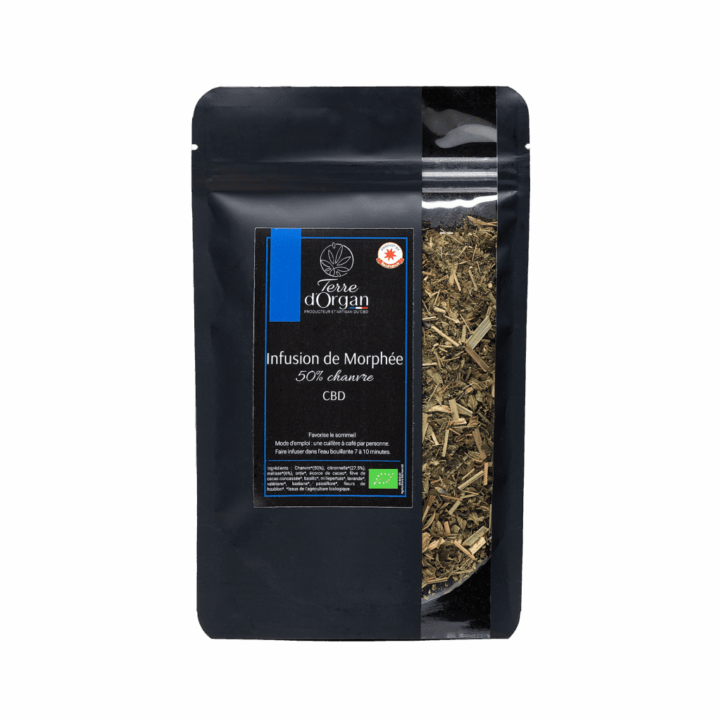 Infusion CBD Morphée au chanvre pour favoriser un sommeil naturel